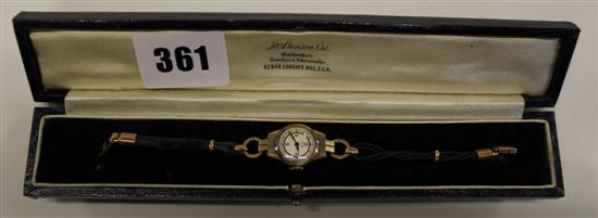 Ladies gold wrist watch